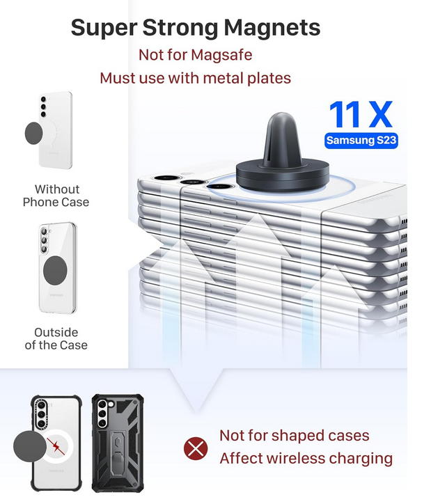 Car Phone Holder, Magnetic Phone Car Mount Air Vent