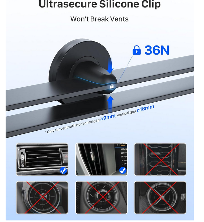 Car Phone Holder, Magnetic Phone Car Mount Air Vent