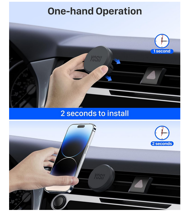 Car Phone Holder, Magnetic Phone Car Mount Air Vent