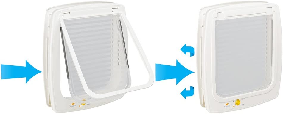 Pet Door for cats and dogs SWING 11- Pet type Dog (White)
