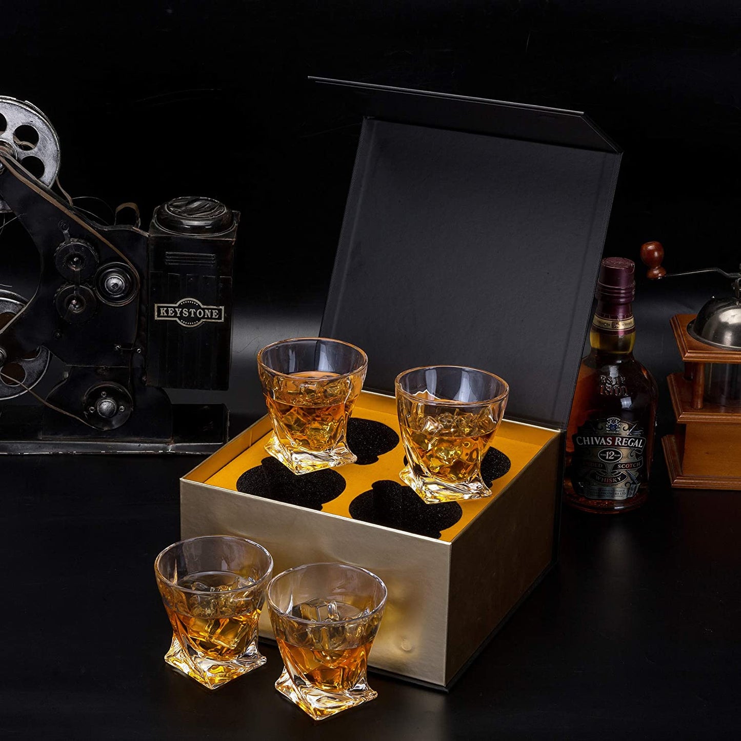 No-Lead Crystal Whiskey Glass Set of 4, 300ml