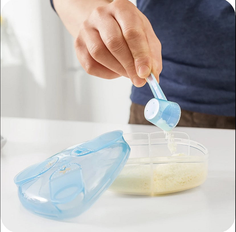 MAM Baby Milk Powder Box 3 Compartments 40g Servings/8 Scoops-Blue