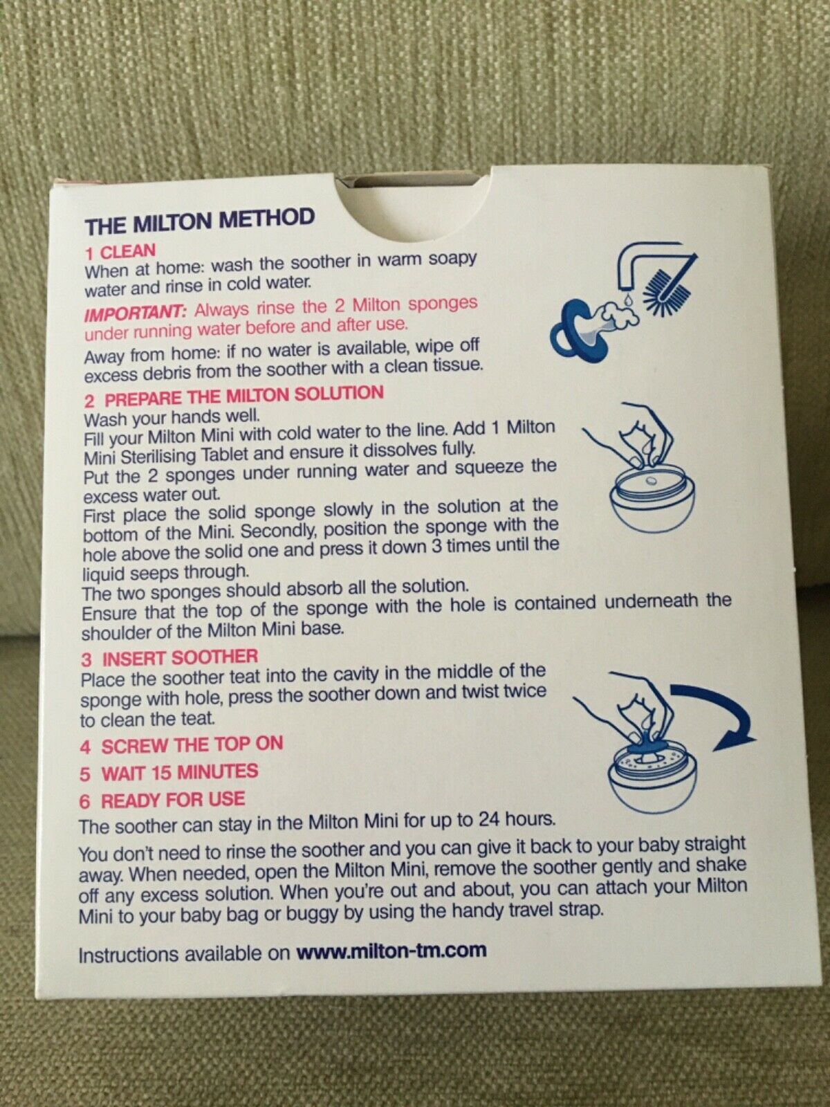 Mini Portable Soother Steriliser Blue