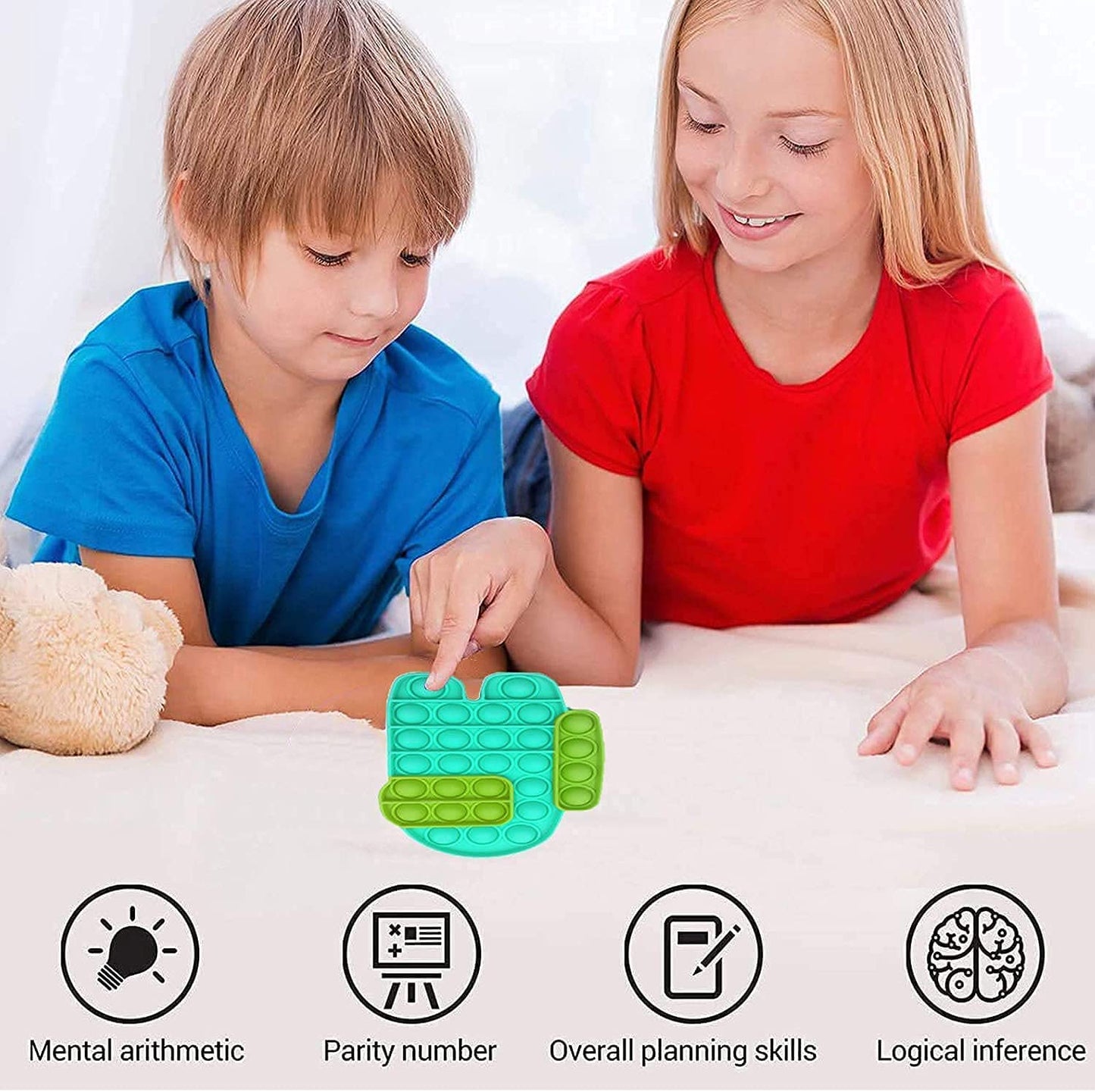 4 PCS Bubble Sensory Fidget Bubble Popper,Stress Anxiety Relief&Autism Special Needs Reliever