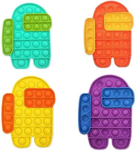 4 PCS Bubble Sensory Fidget Bubble Popper,Stress Anxiety Relief&Autism Special Needs Reliever