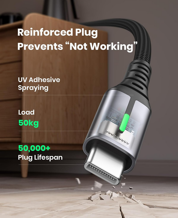 INIU USB C Charger Cable 3.1A, [5Pack, 2m+2m+1m+1m+0.5m] QC 3.0 Phone Charger Type C Fast Charging Cable