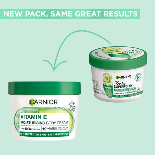 Garnier Vitamin E Moisturising Body Cream 380ml
