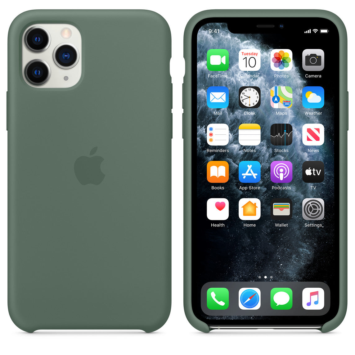iPhone 11 Pro Silicone Case - Pine Green