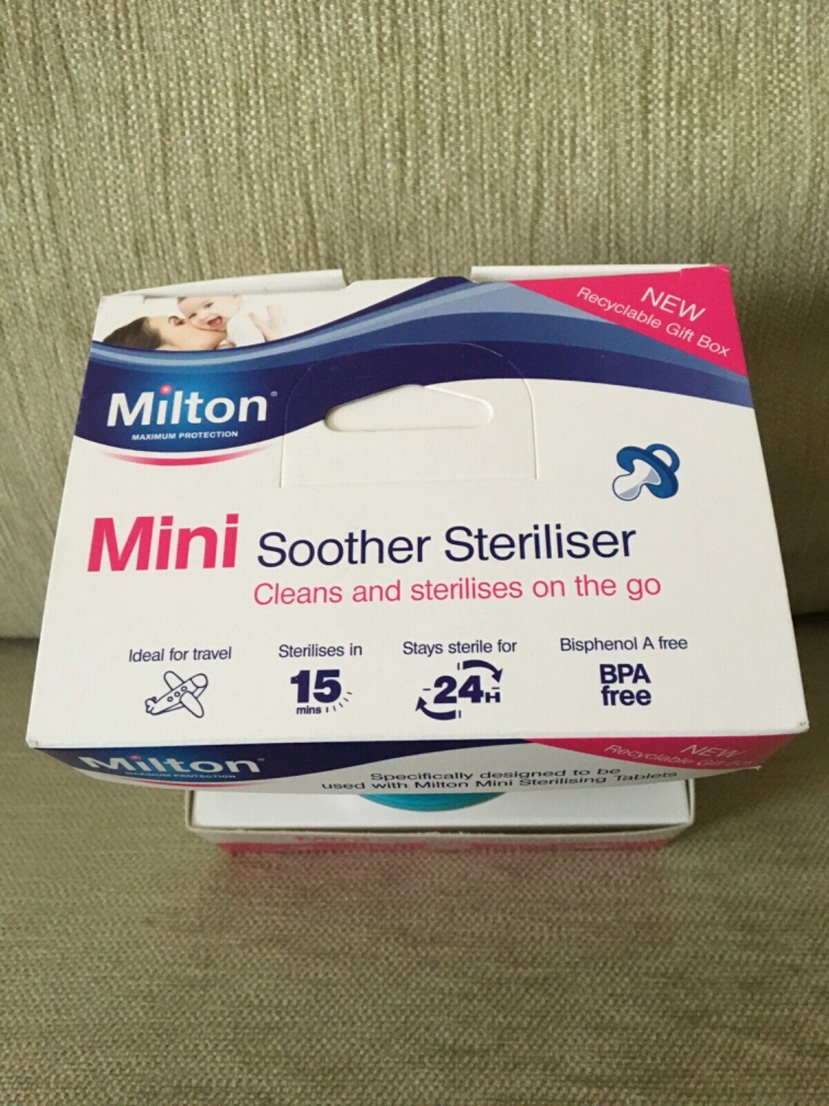 Mini Portable Soother Steriliser Blue